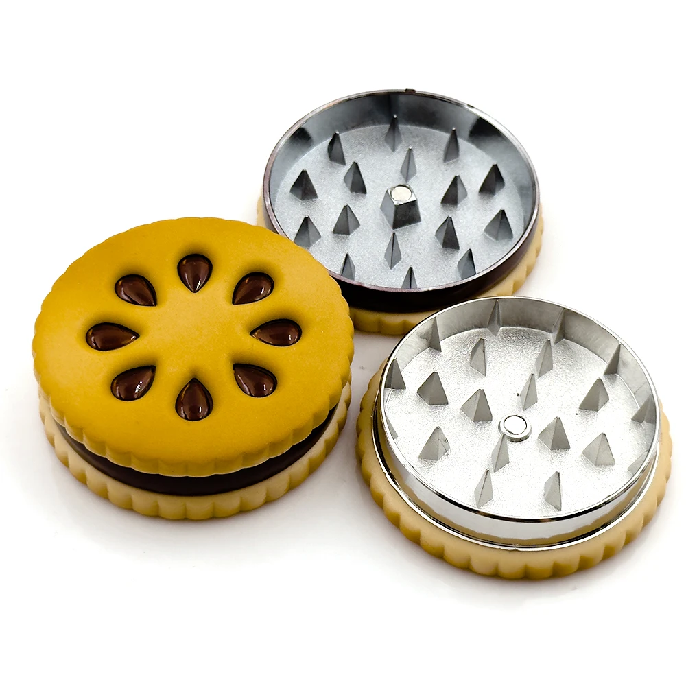 Dried Flower Bulk - Cookie Metal Grinder Shape 55mm Biscuit