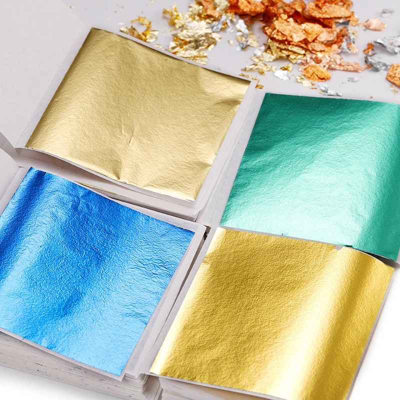 Gold Foil Flakes - 100-200sheets Imitation Gold Foil Paper Leaf