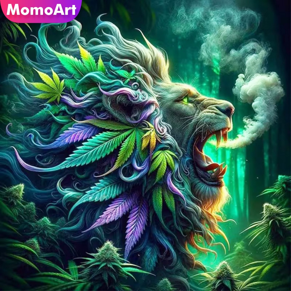 Resin Craft For Beginners - Momoart 5D Diamond Embroidery Lion Animal