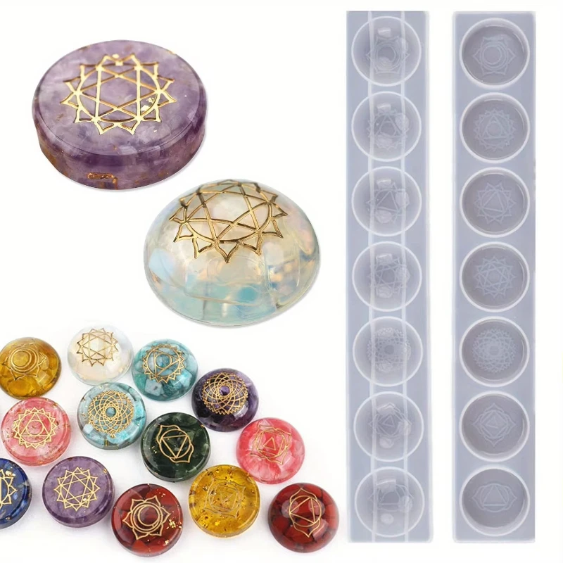 Resin Jewelry Kit - Crystal Engraved Symbols Epoxy Resin Casting