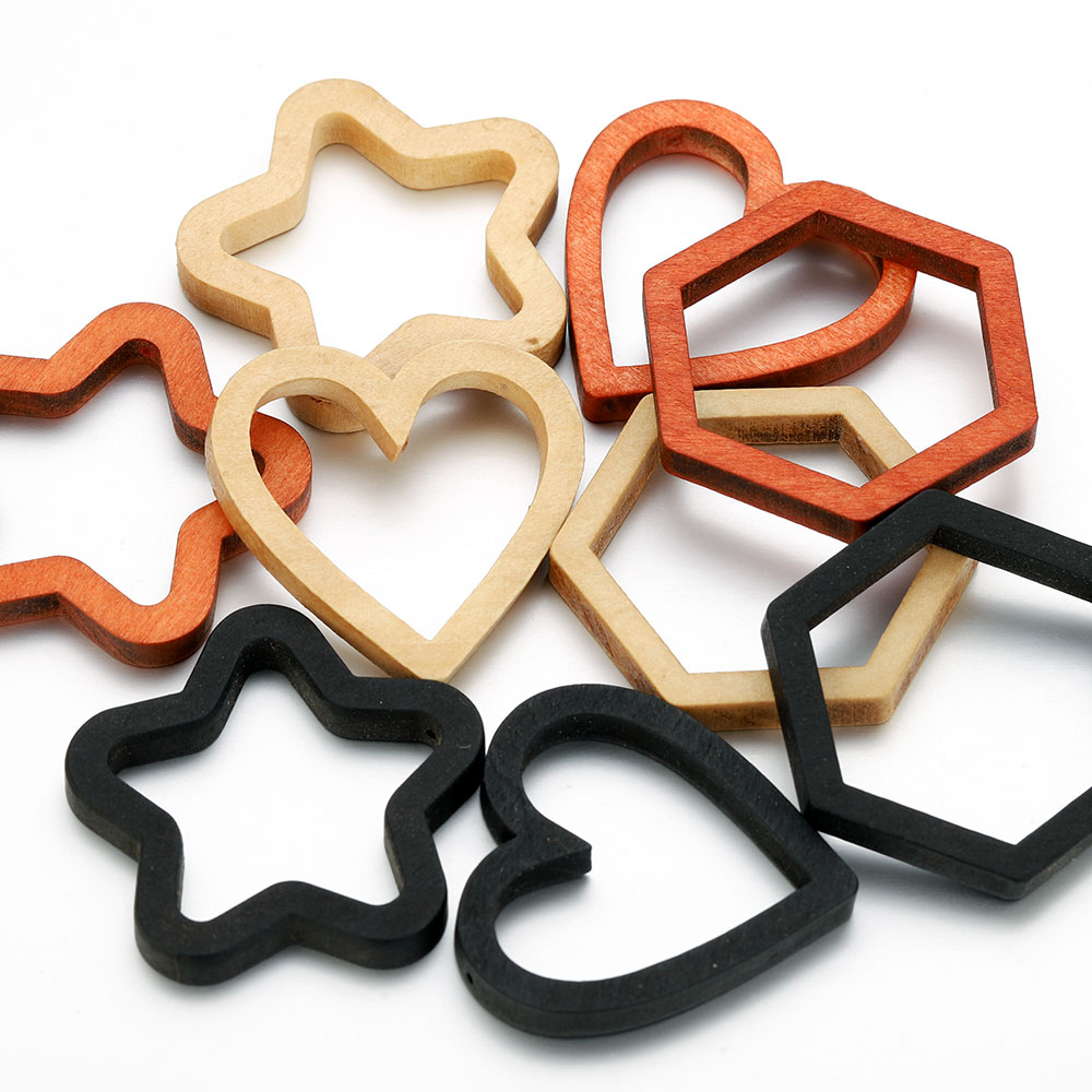 10pcs Wood Heart Square Silico - Crafting Resin incelemesi ve fiyatı