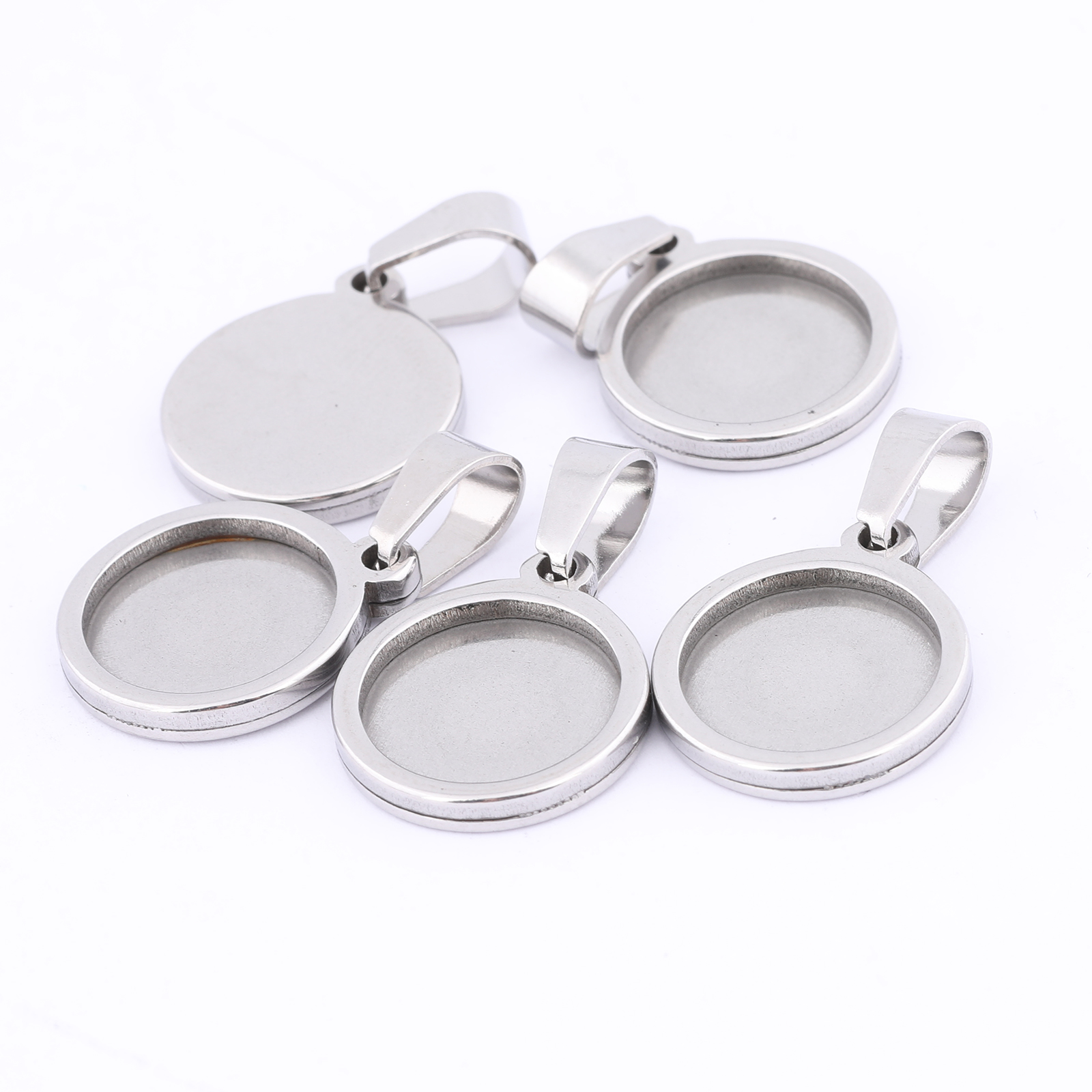 10pcs Gold Plated Black 12mm R - Bezels Set Pendant incelemesi ve fiyatı