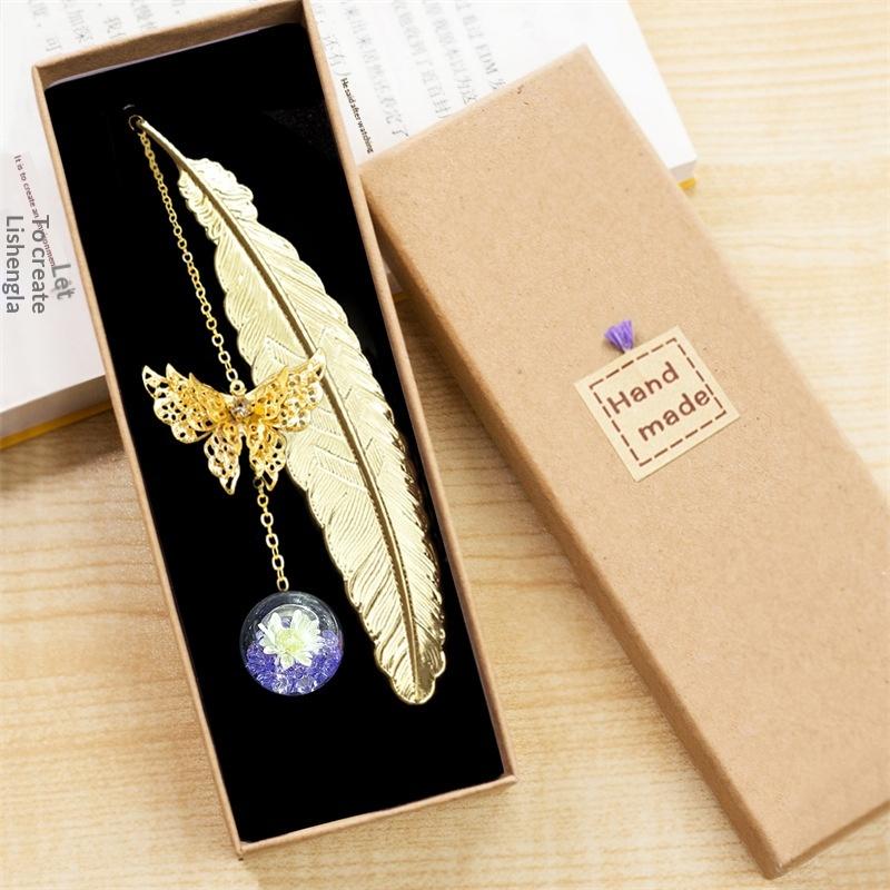 1PC Metal Bookmark Creative Im - Dried Flower Bulk incelemesi ve fiyatı