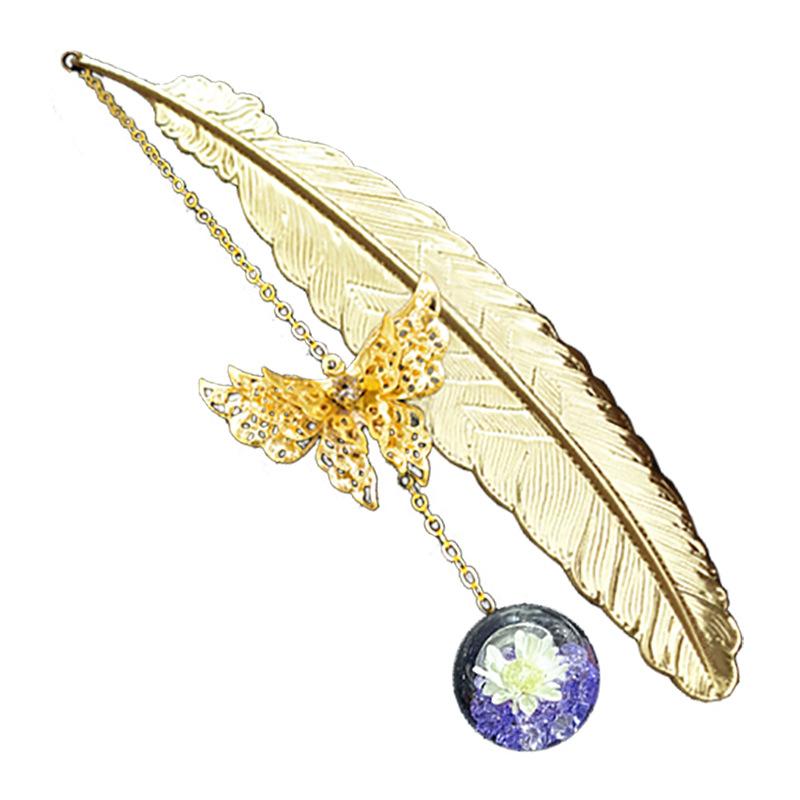 1PC Metal Bookmark Creative Im - Dried Flower Bulk incelemesi ve fiyatı
