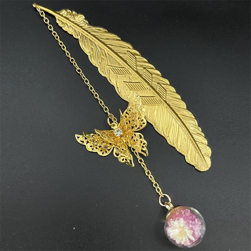 1PC Metal Bookmark Creative Im - Dried Flower Bulk incelemesi ve fiyatı