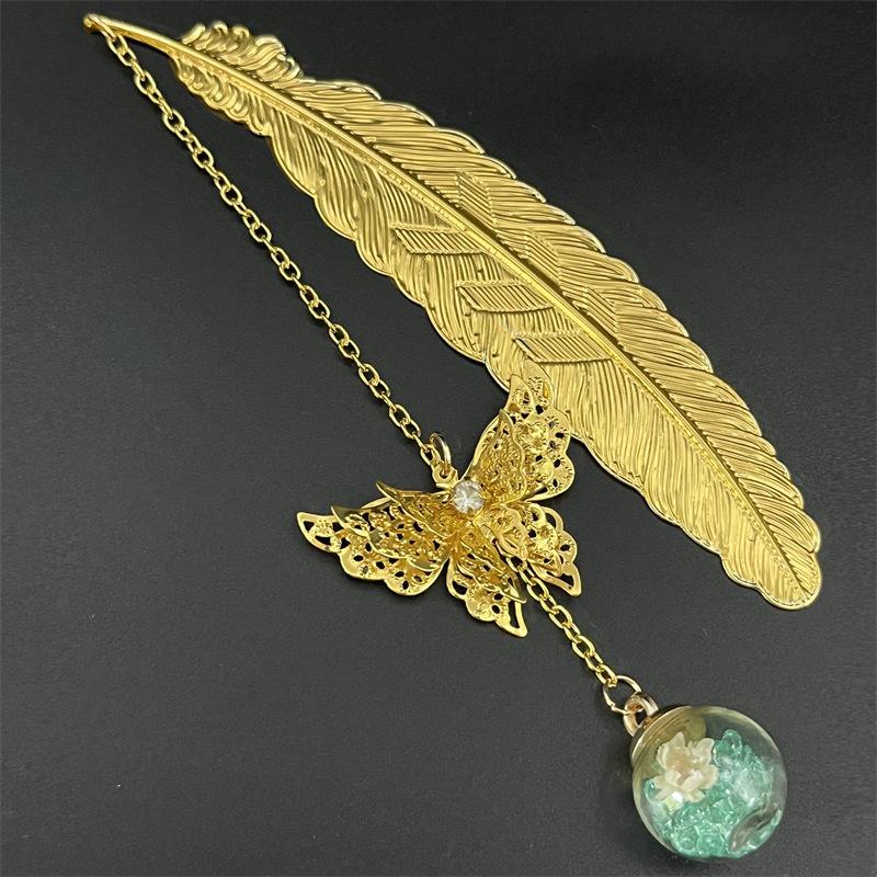 1PC Metal Bookmark Creative Im - Dried Flower Bulk incelemesi ve fiyatı