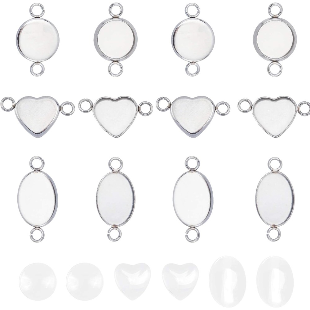 30 Sets Oval/Flat Round/Heart  - Bezels Set Pendant incelemesi ve fiyatı