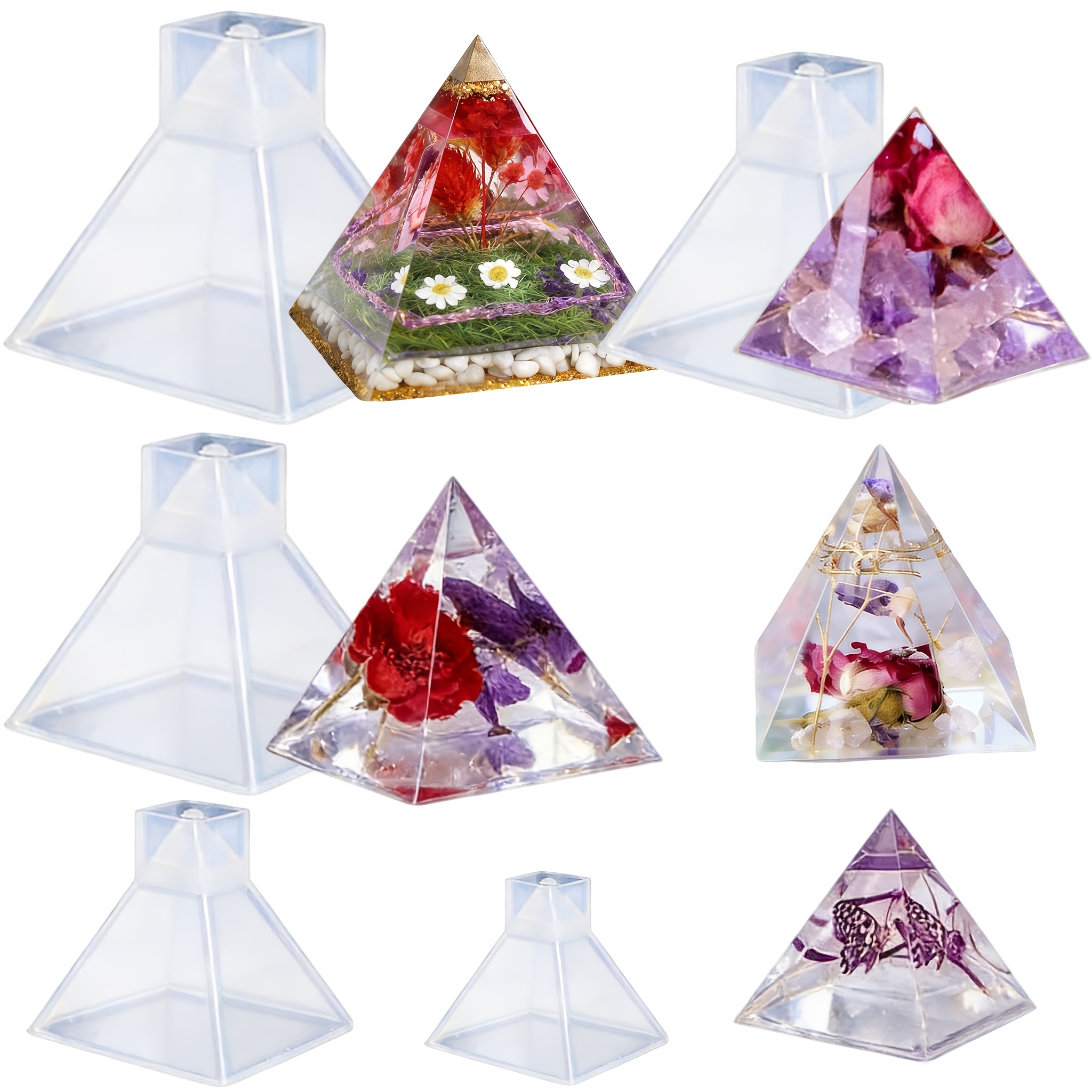 5pc- Pyramid resin molds of va - Resin Jewelry Kit incelemesi ve fiyatı