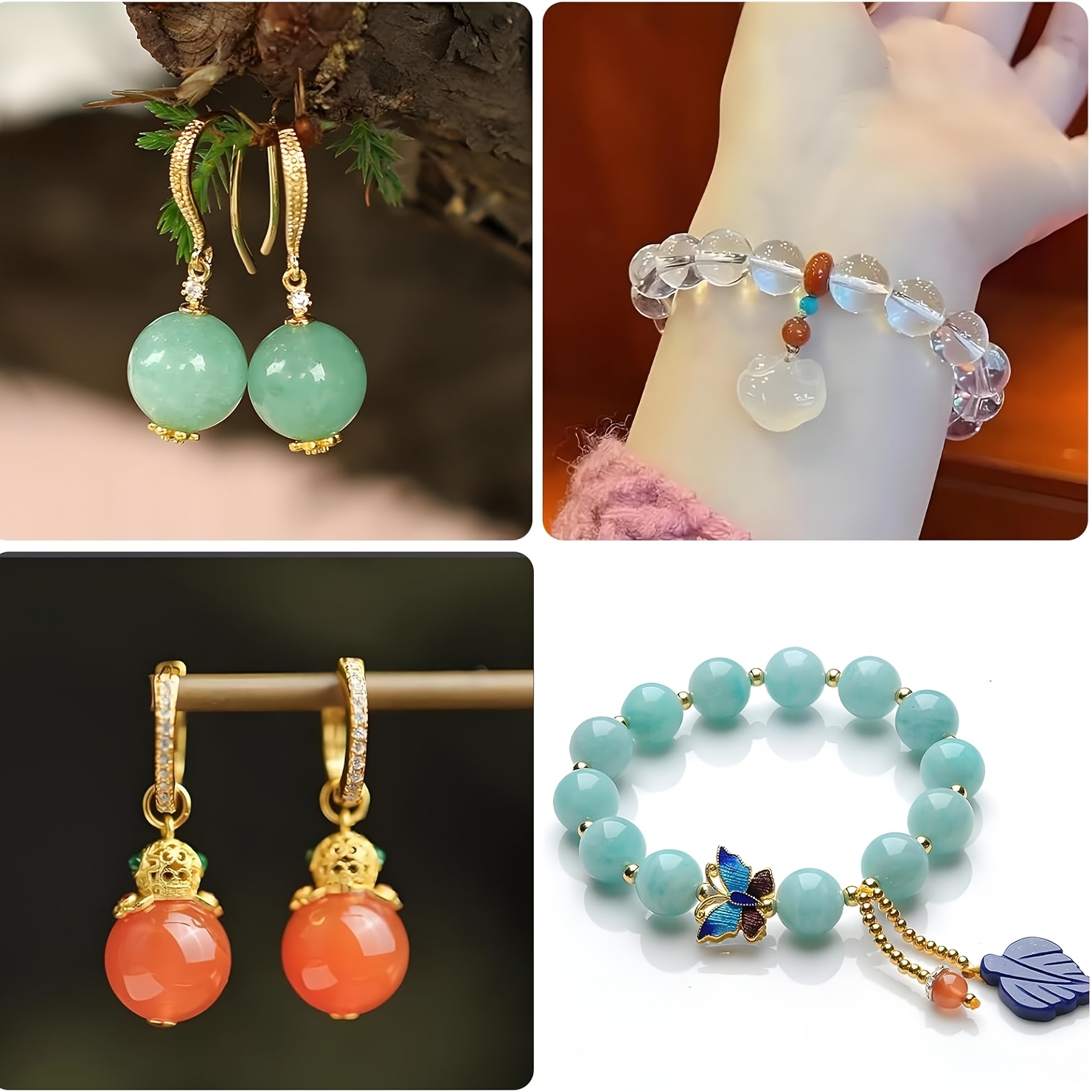 Two perforated spherical silic - Resin Jewelry Kit incelemesi ve fiyatı