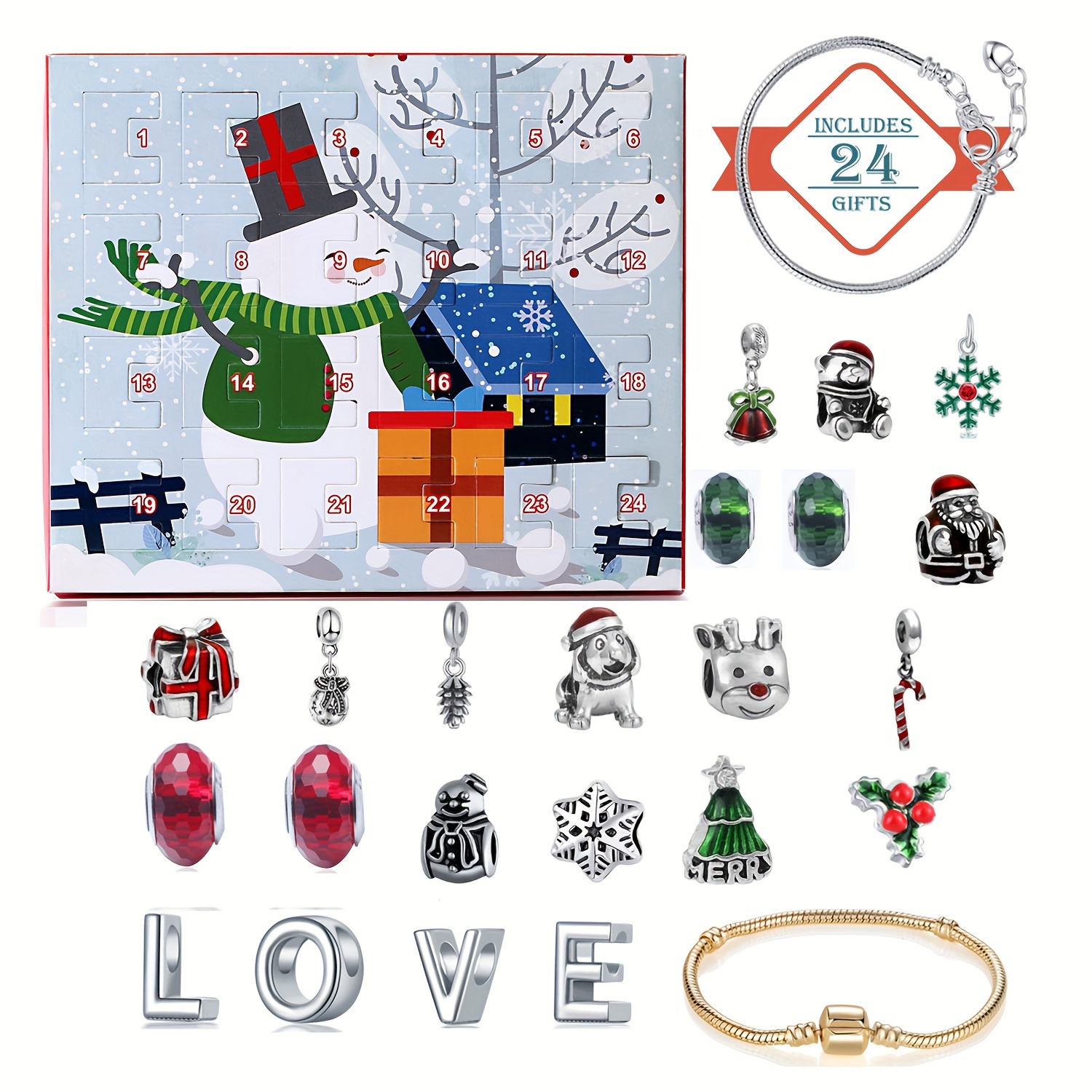 Snowman Christmas Advent Calen - Resin Jewelry Kit incelemesi ve fiyatı