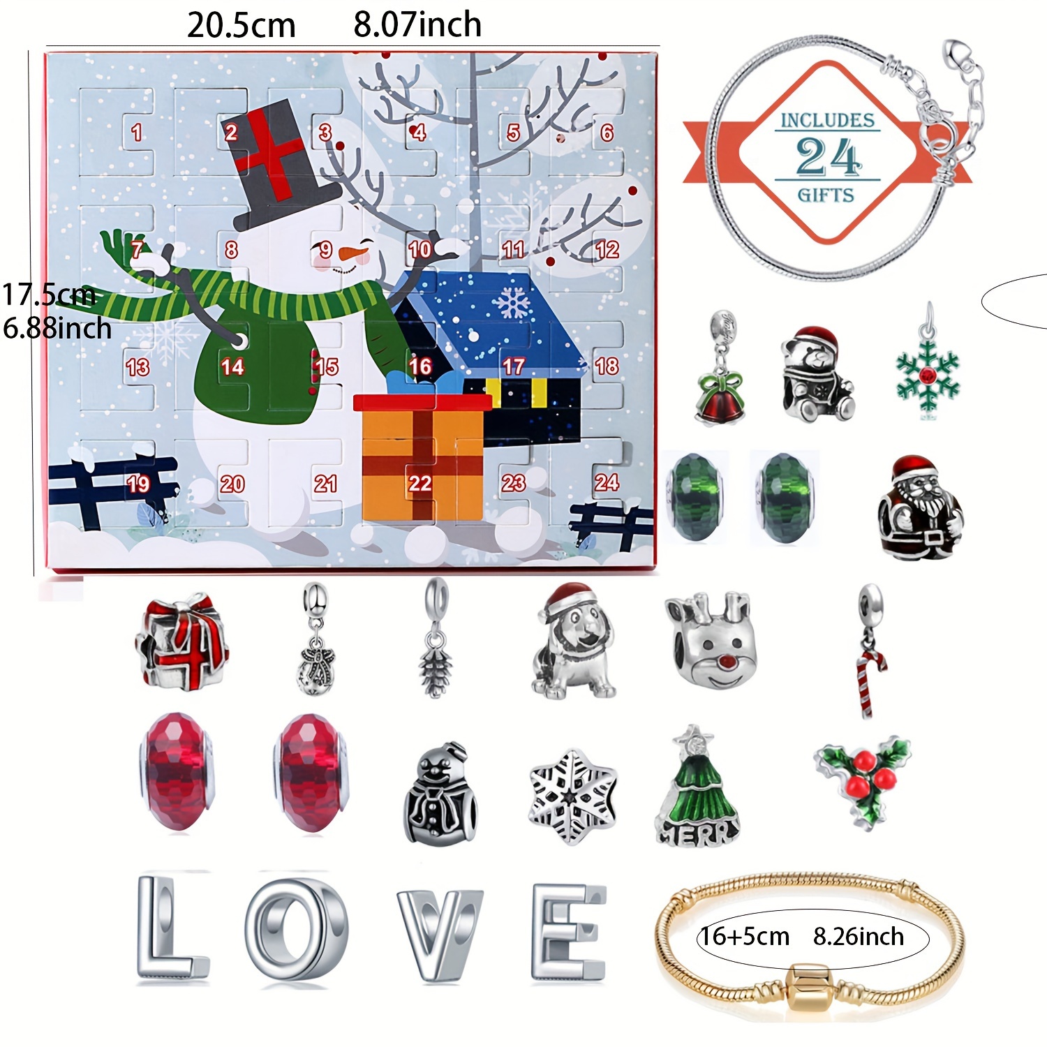 Snowman Christmas Advent Calen - Resin Jewelry Kit incelemesi ve fiyatı