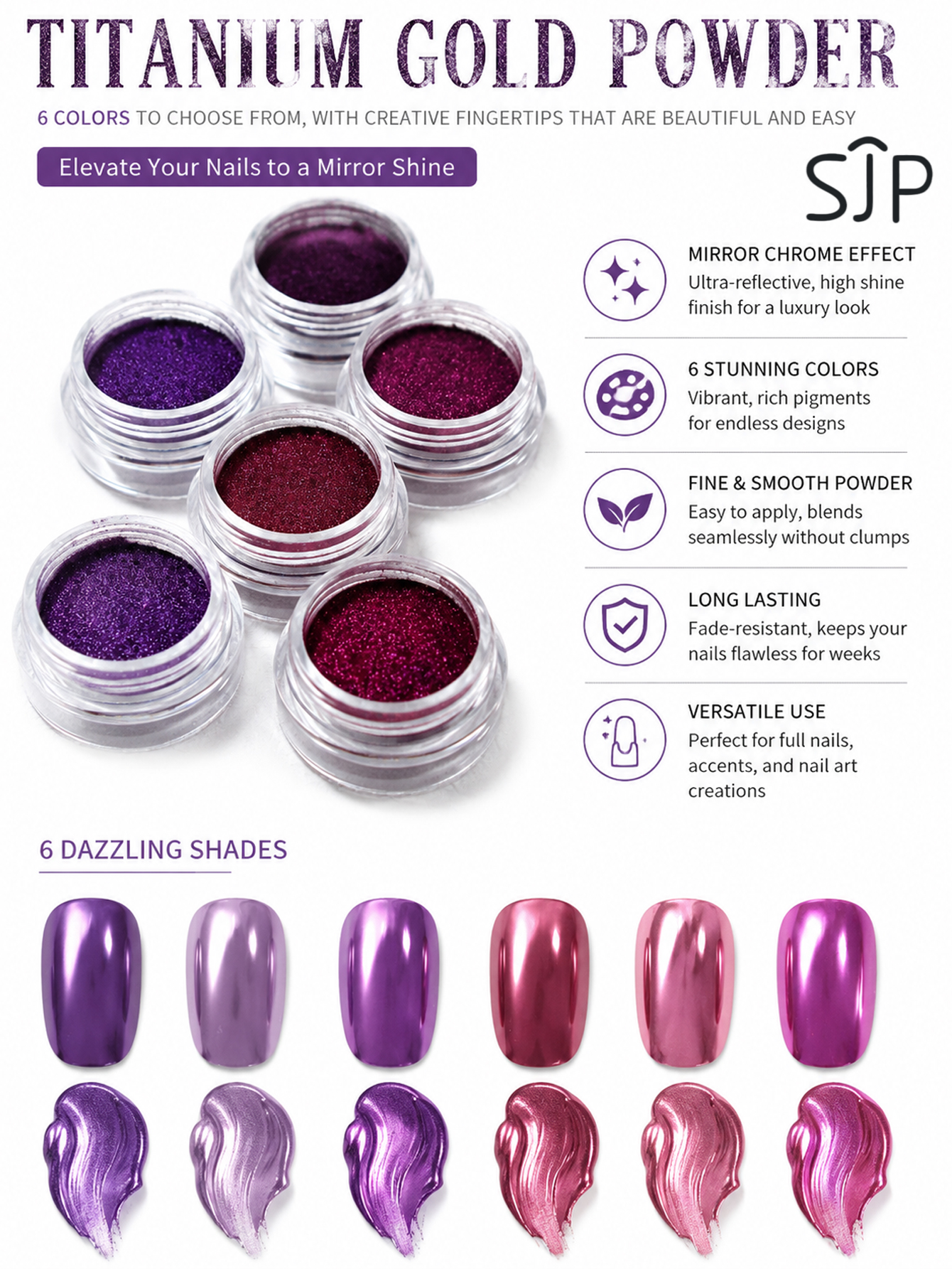 6-piece Electric Purple Series - Resin Glitter Pack incelemesi ve fiyatı