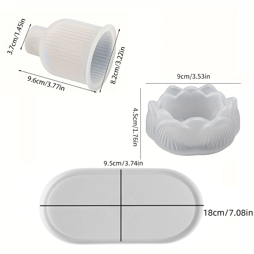3pcs Silicone Mold Vases, Oval - Serving Tray Mold incelemesi ve fiyatı