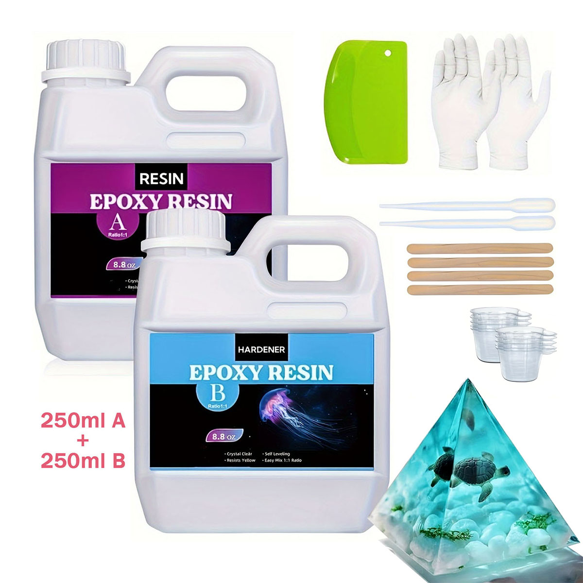 125ml/250ml Crystal Clear Cast - Resin Jewelry Kit incelemesi ve fiyatı