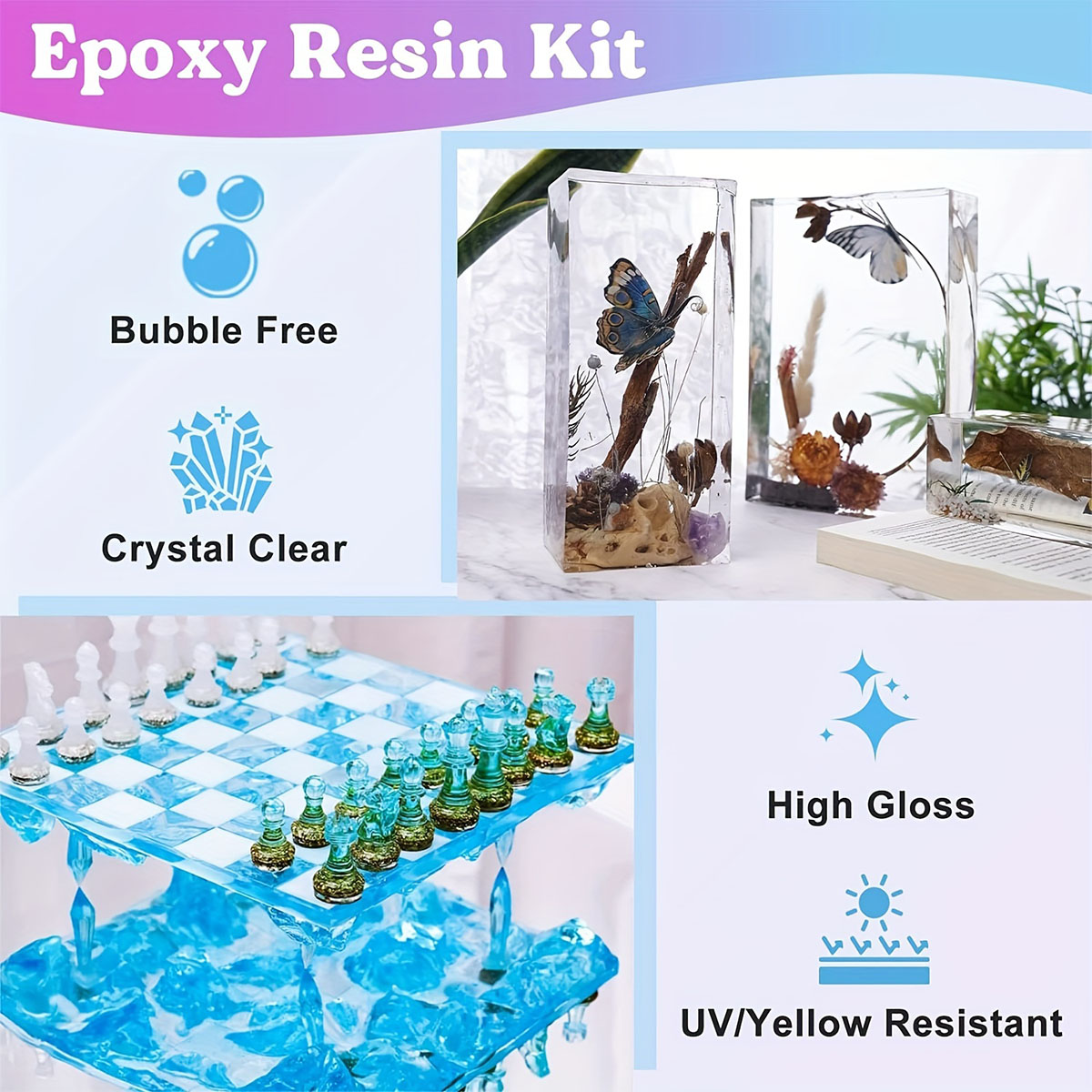 125ml/250ml Crystal Clear Cast - Resin Jewelry Kit incelemesi ve fiyatı