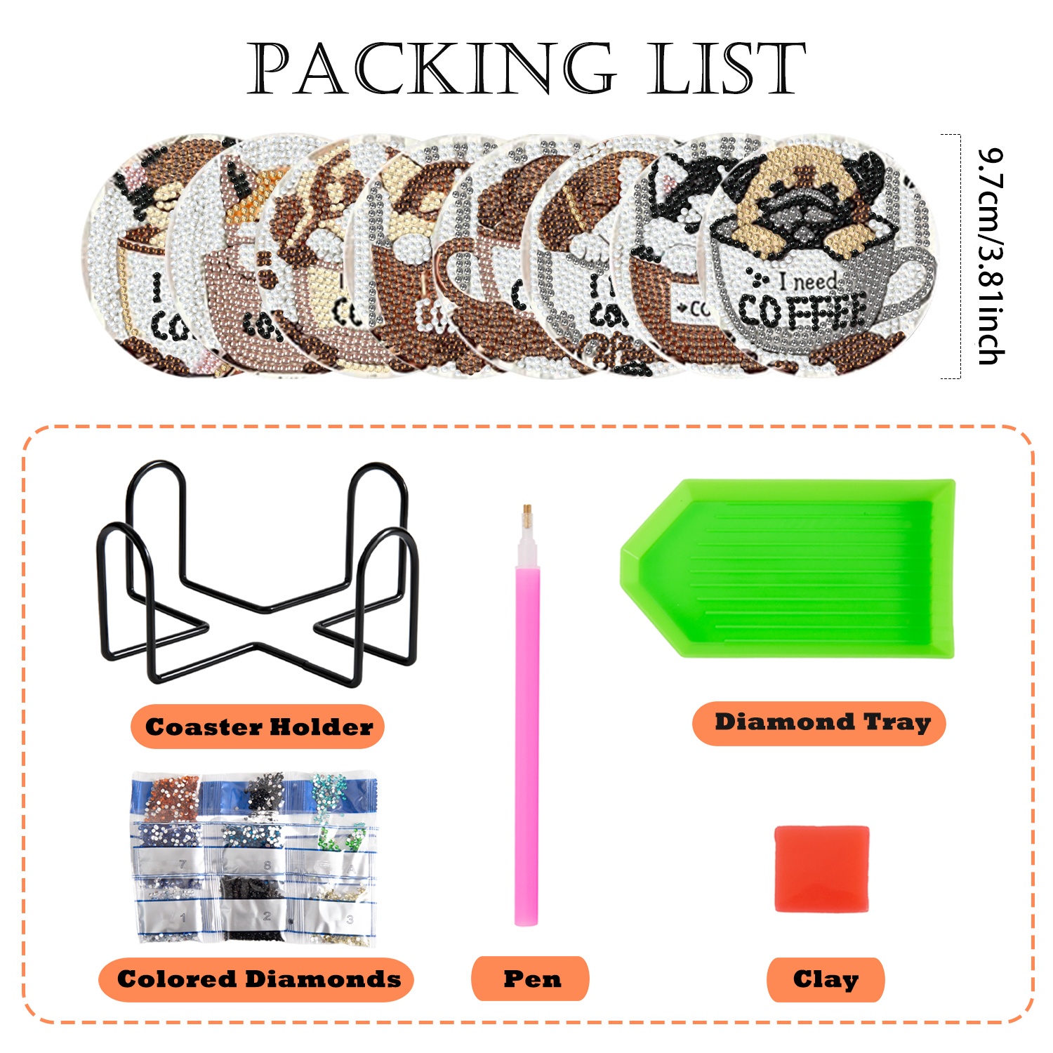 8 pieces/set of diamond painti - Resin Craft Kit incelemesi ve fiyatı