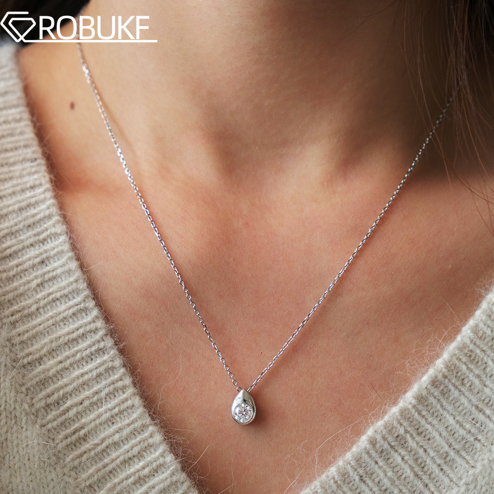 0.3/0.5CT Solitaire Diamond Mo - Bezels Set Pendant incelemesi ve fiyatı