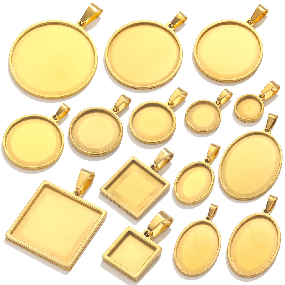 5pcs Stainless Steel Pendant C - Bezels Set Pendant incelemesi ve fiyatı