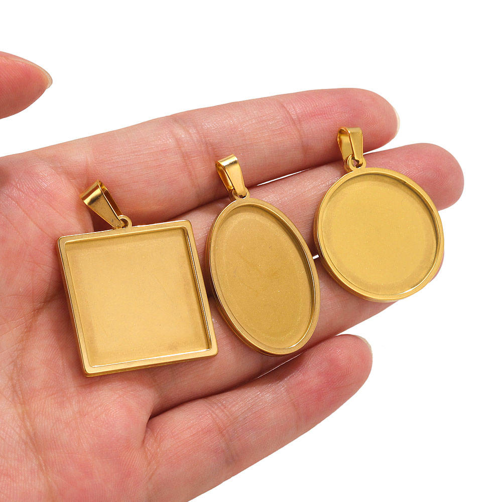 5pcs Stainless Steel Pendant C - Bezels Set Pendant incelemesi ve fiyatı