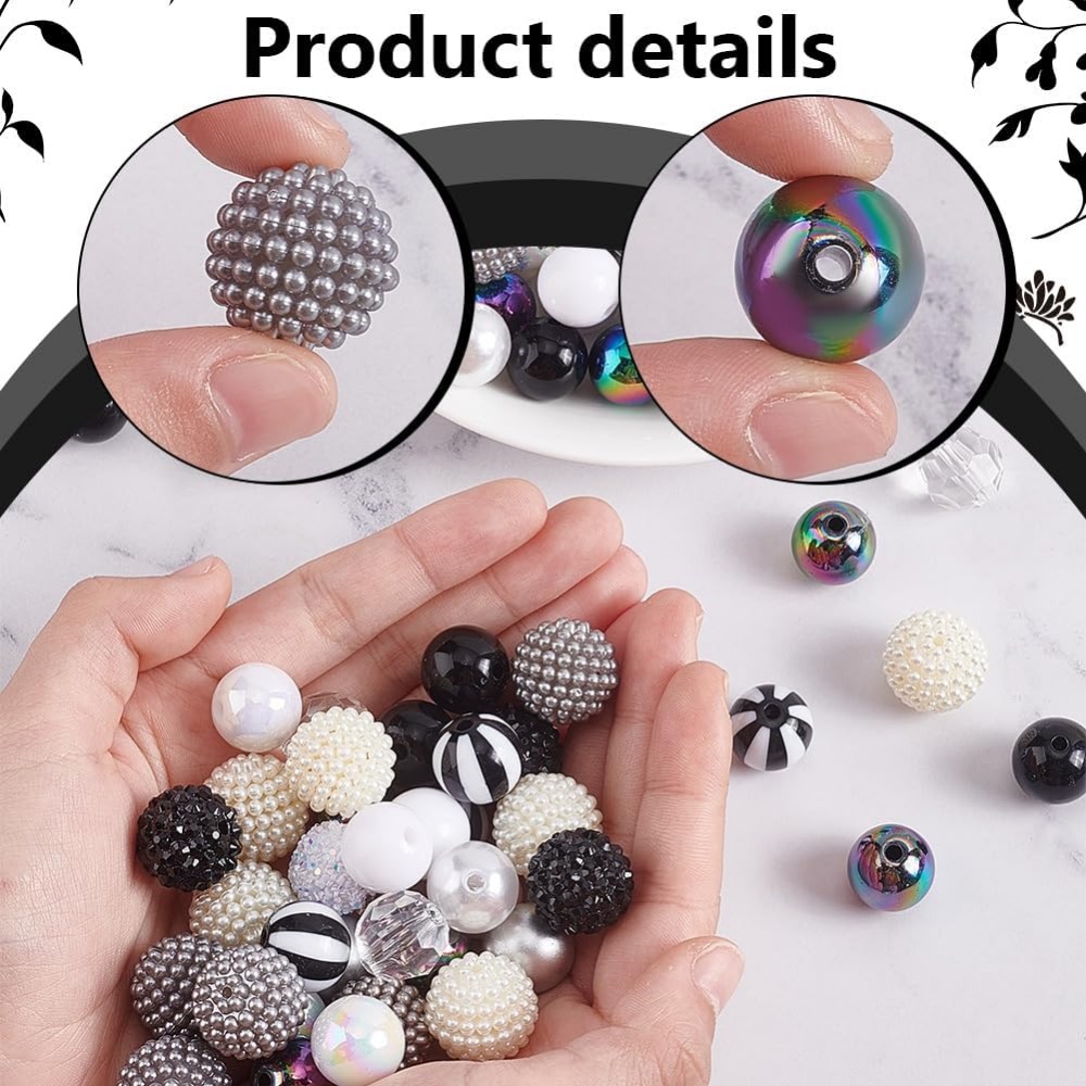 106pcs Chunky Beads 12 Styles  - Resin Crafts incelemesi ve fiyatı
