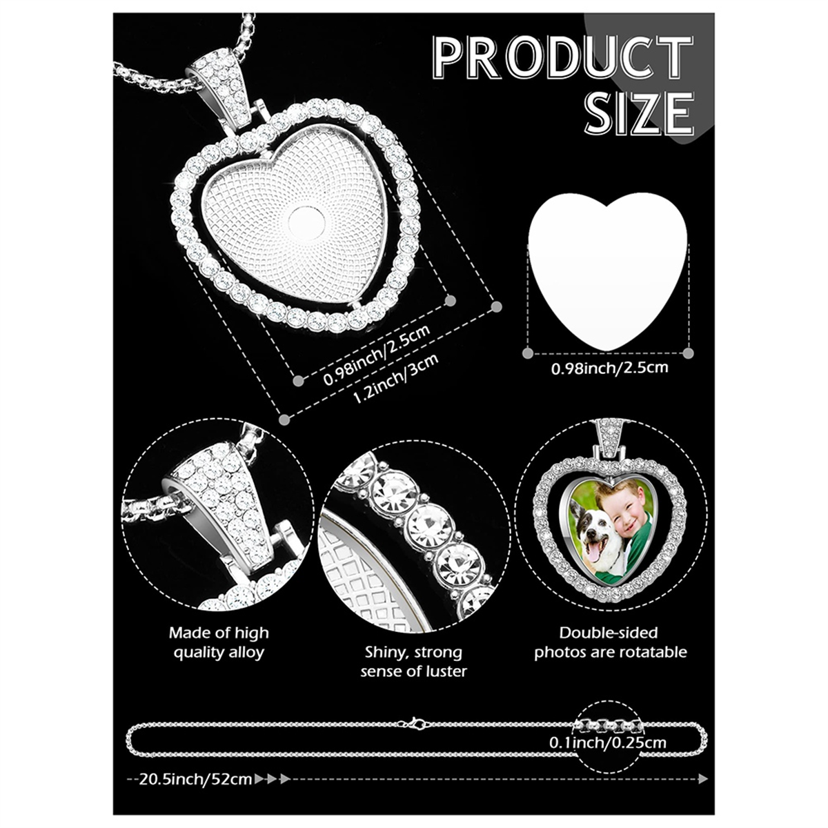24Pcs Sublimation Rhinestone T - Bezels Set Pendant incelemesi ve fiyatı