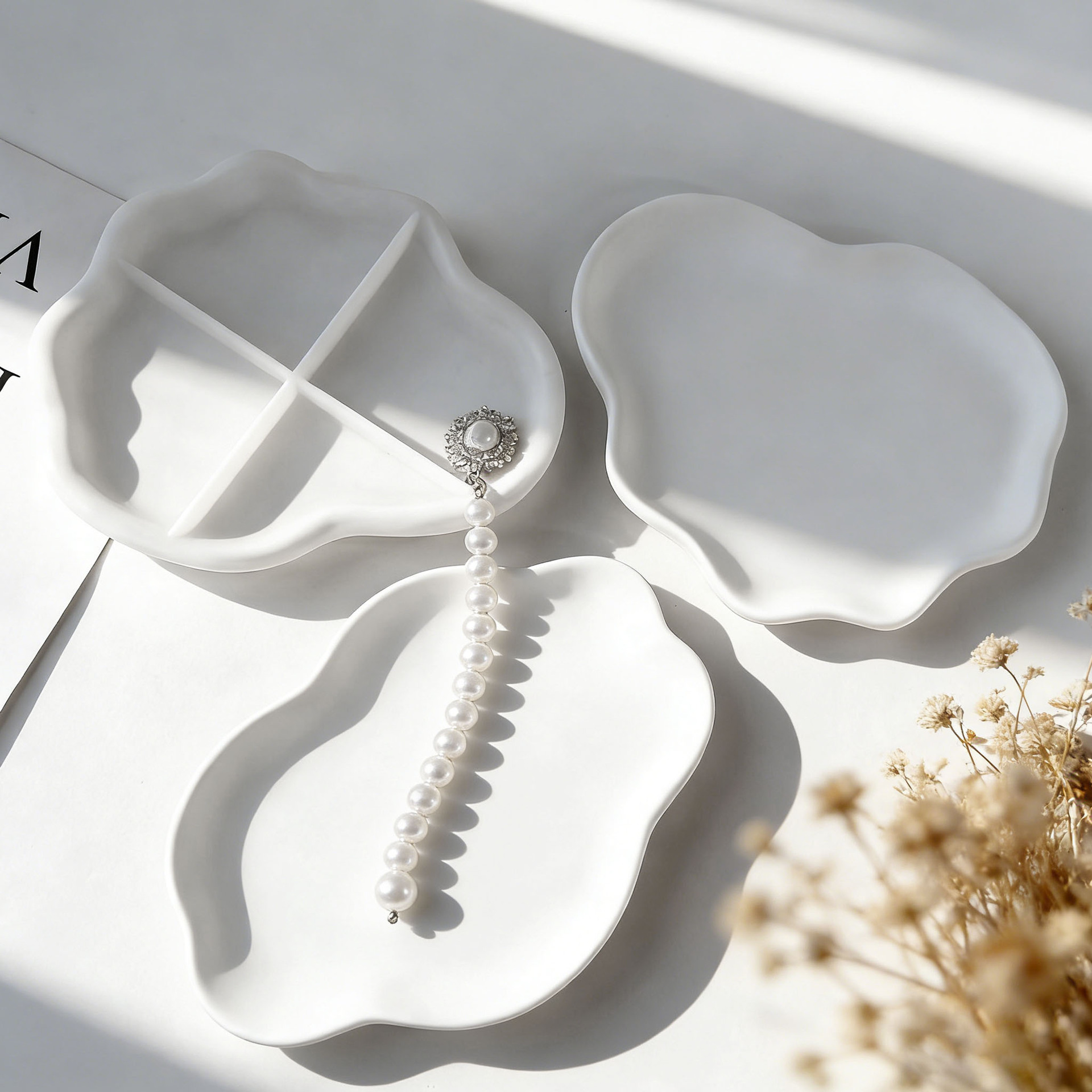 DIY Geometric Wave Plaster Coa - Serving Tray Mold incelemesi ve fiyatı