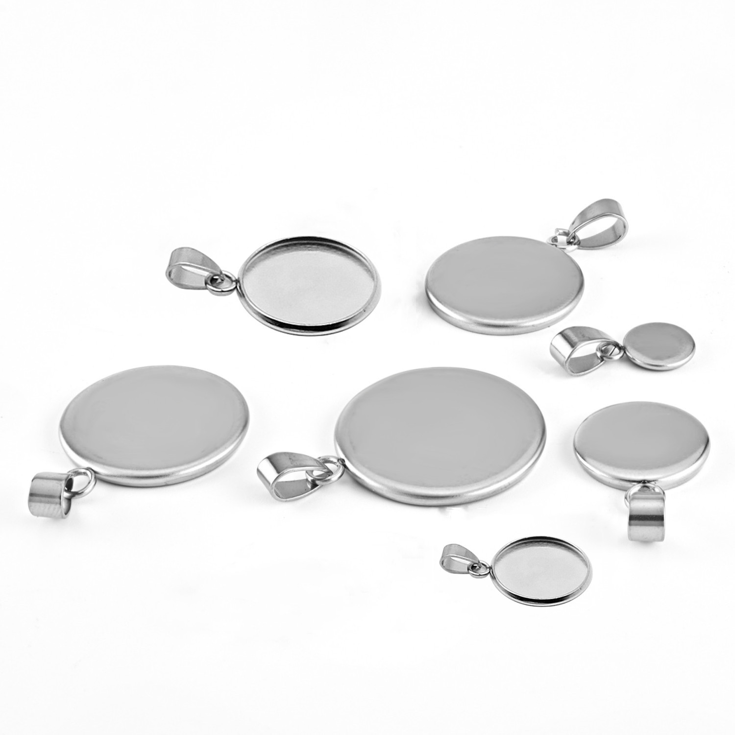 10pcs 316 Stainless Steel 6~20 - Bezels Set Pendant incelemesi ve fiyatı
