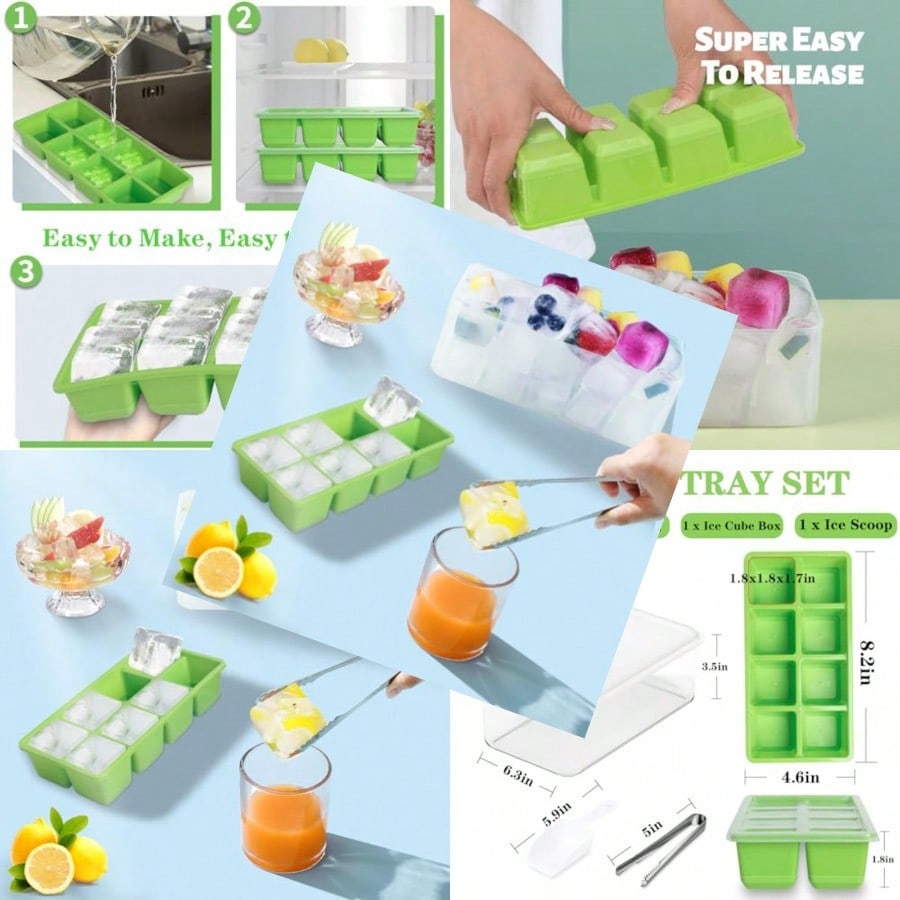Ice Trays For Freezer With Lid - Silicone Mold Tray incelemesi ve fiyatı