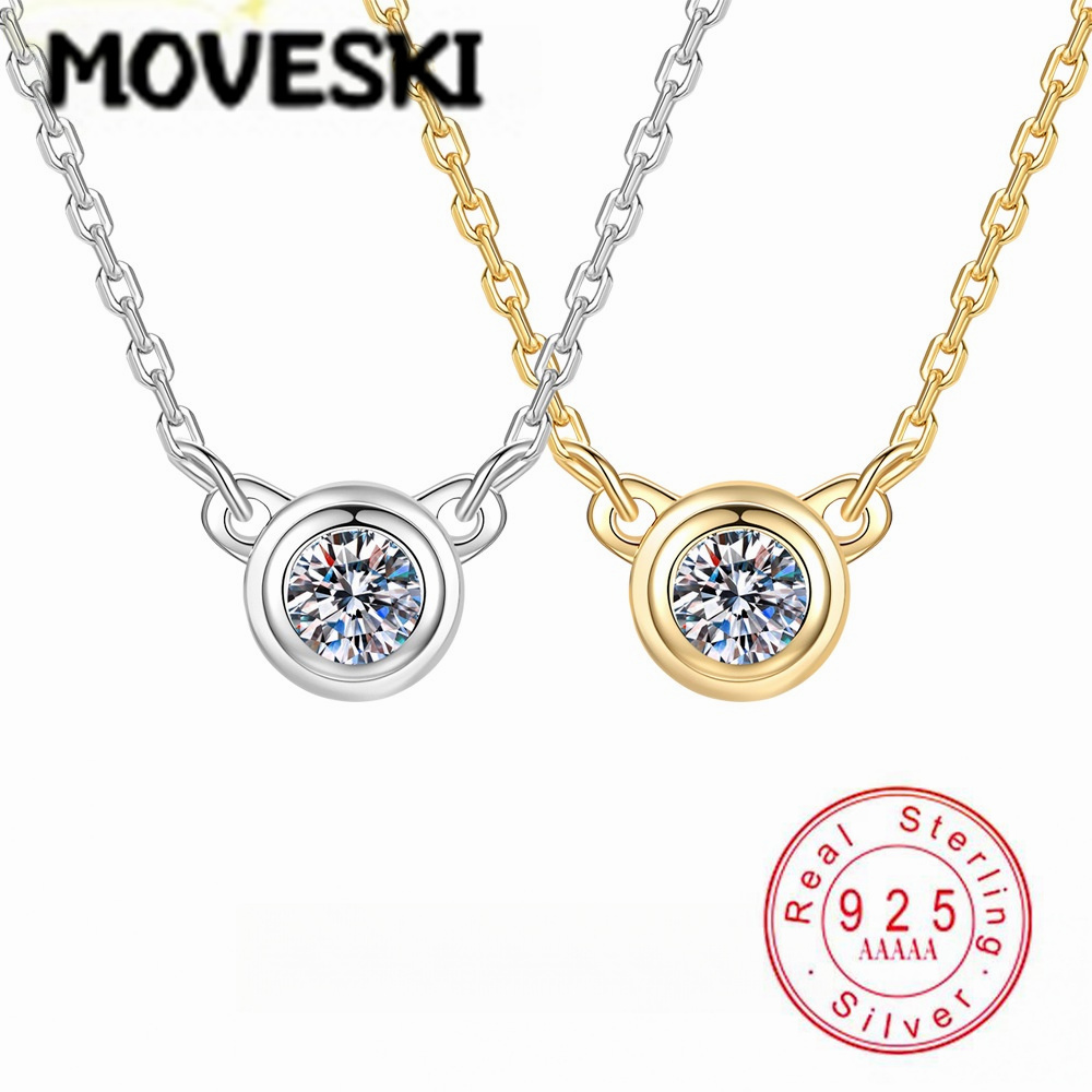 S925 Sterling Silver Moissanit - Bezels Set Pendant incelemesi ve fiyatı