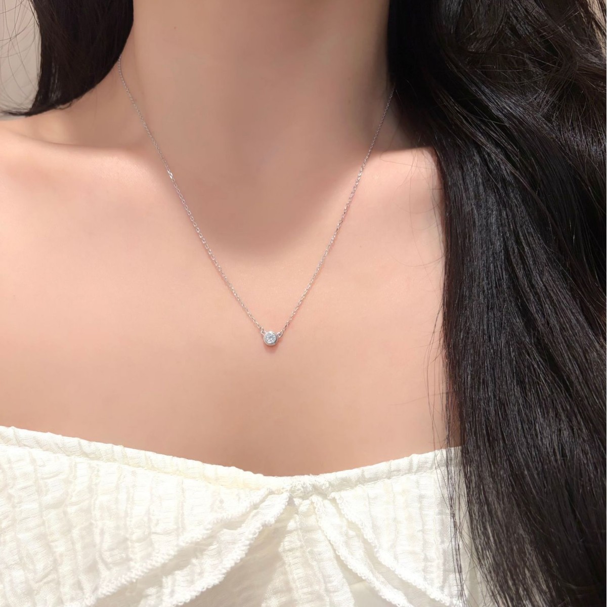 S925 Sterling Silver Moissanit - Bezels Set Pendant incelemesi ve fiyatı