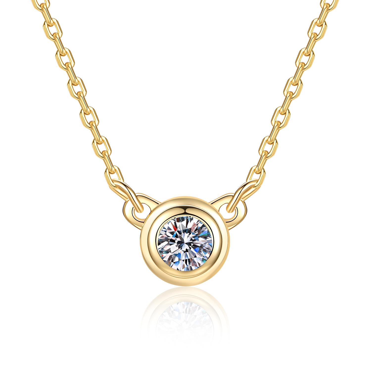 S925 Sterling Silver Moissanit - Bezels Set Pendant incelemesi ve fiyatı