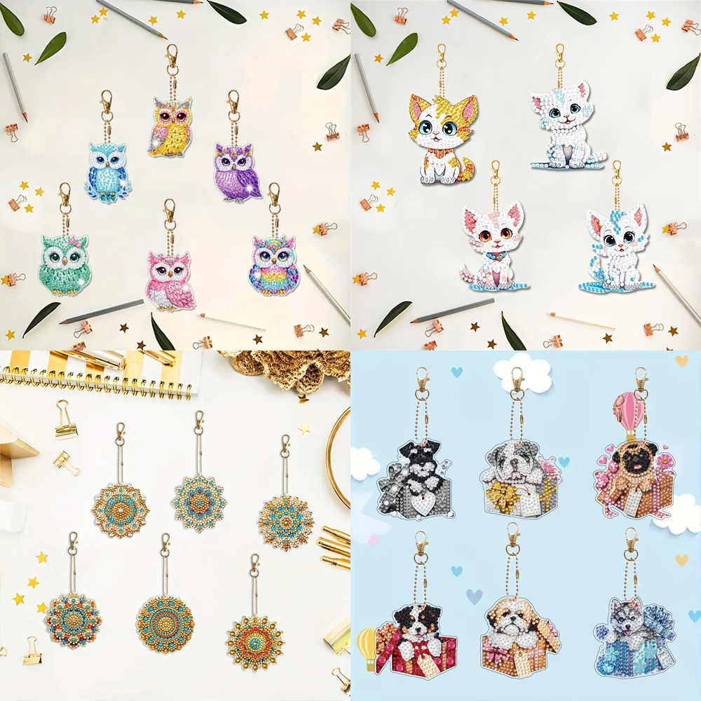 6-piece/set DIY Diamond Keycha - Resin Craft Kit incelemesi ve fiyatı