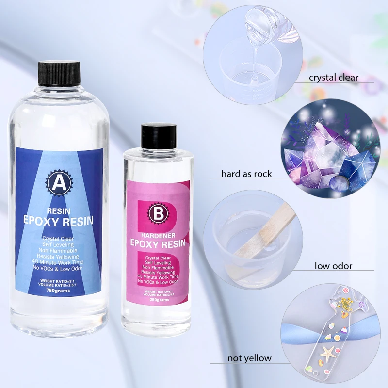 Epoxy Resin Kit Crystal Clear  - Gold Foil Flakes incelemesi ve fiyatı