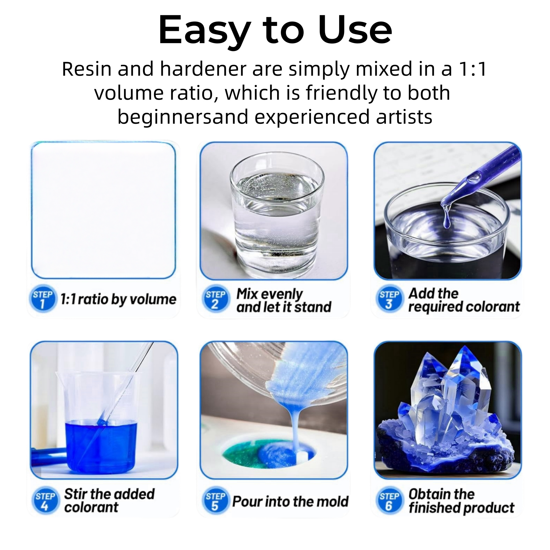 1:1 Crystal Clear Epoxy Resin  - Epoxy Uv Resin Kit incelemesi ve fiyatı
