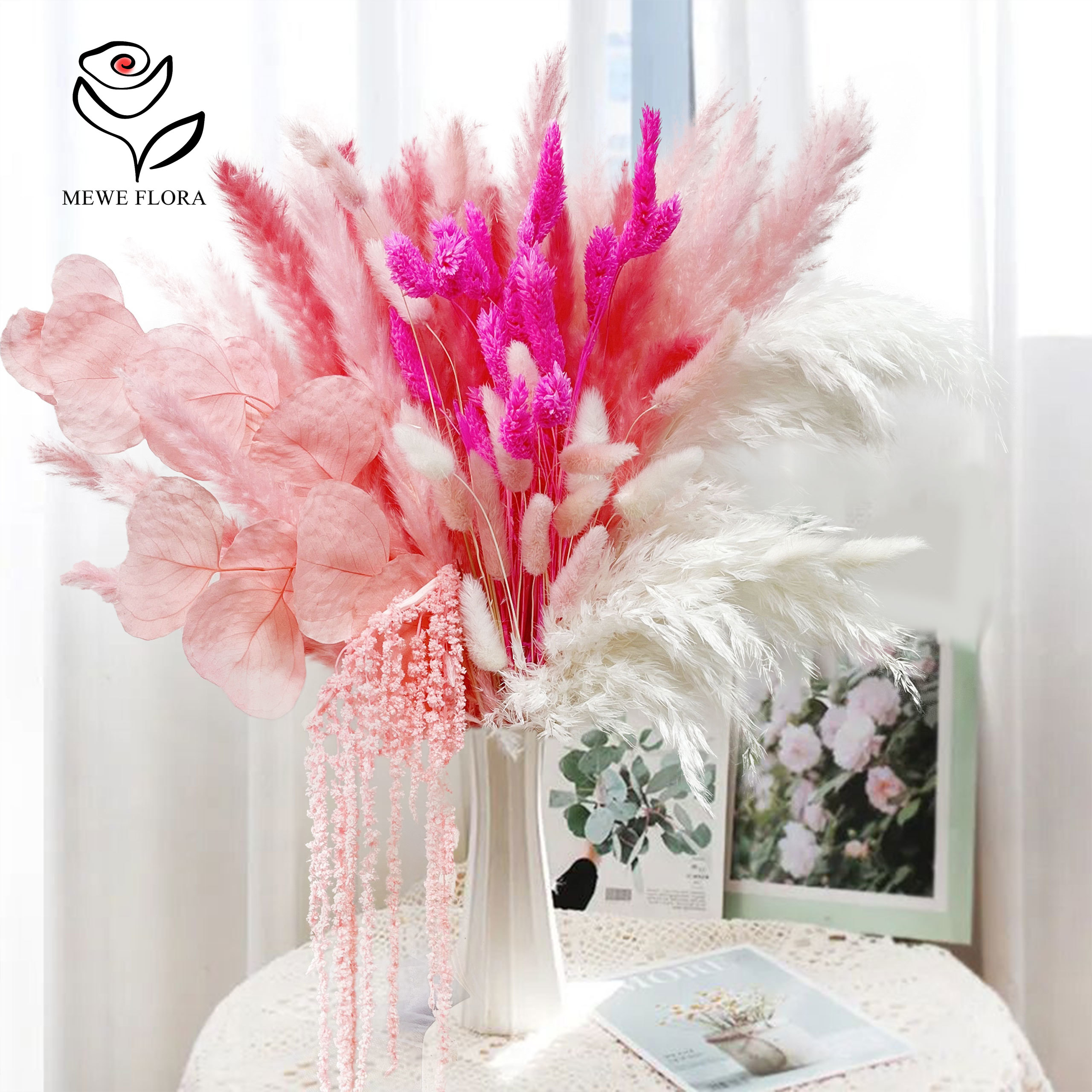 Natural Pampas Pink Dried Flow - Dried Flower Bulk incelemesi ve fiyatı