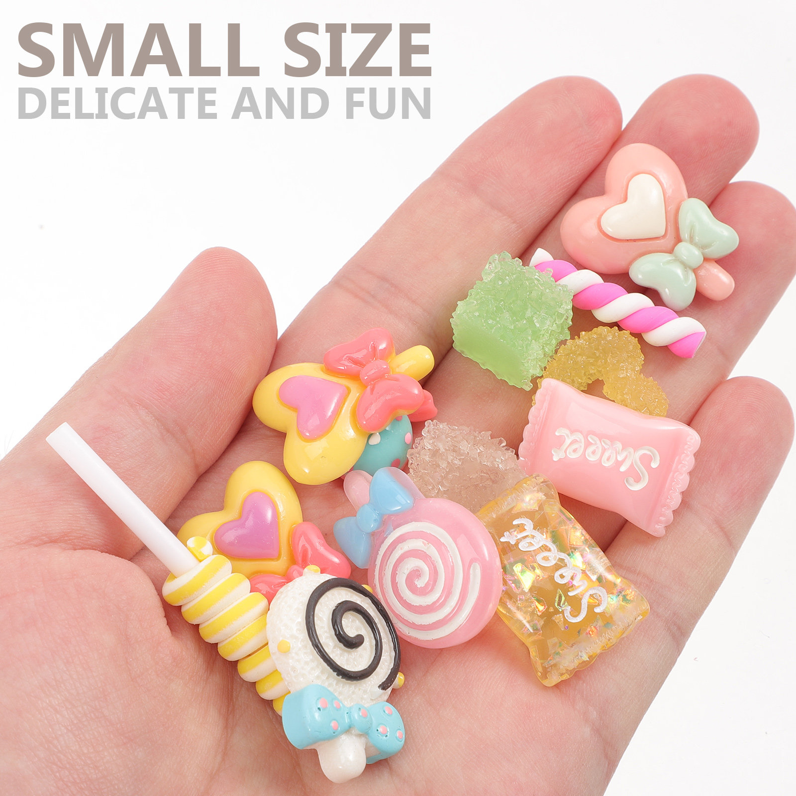 50Pcs Candy Hair Clips Resin F - Resin Crafts Diy incelemesi ve fiyatı