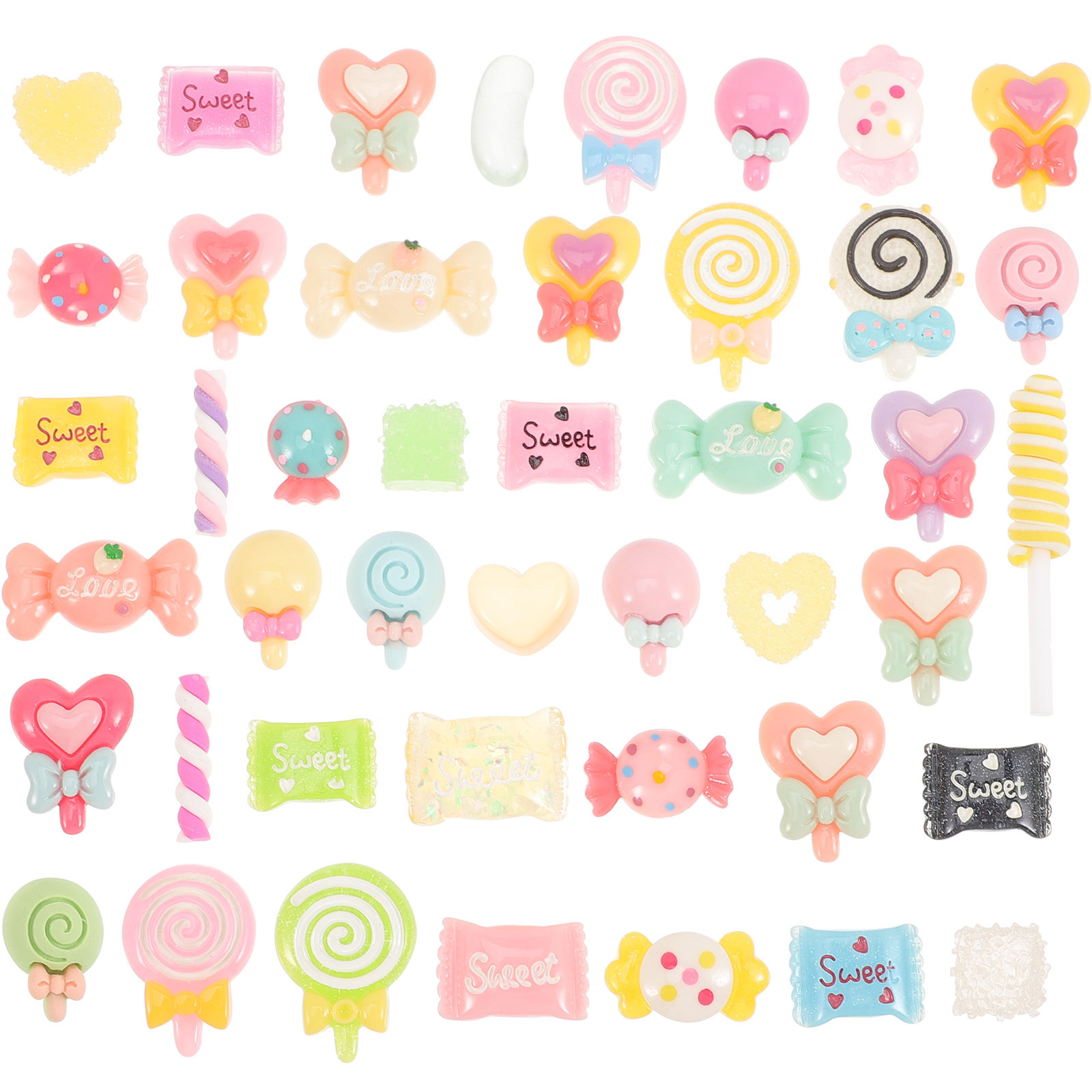 50Pcs Candy Hair Clips Resin F - Resin Crafts Diy incelemesi ve fiyatı