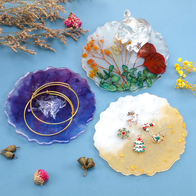 6 Pieces Resin Coaster Mold La - Geode Mold Silicone incelemesi ve fiyatı