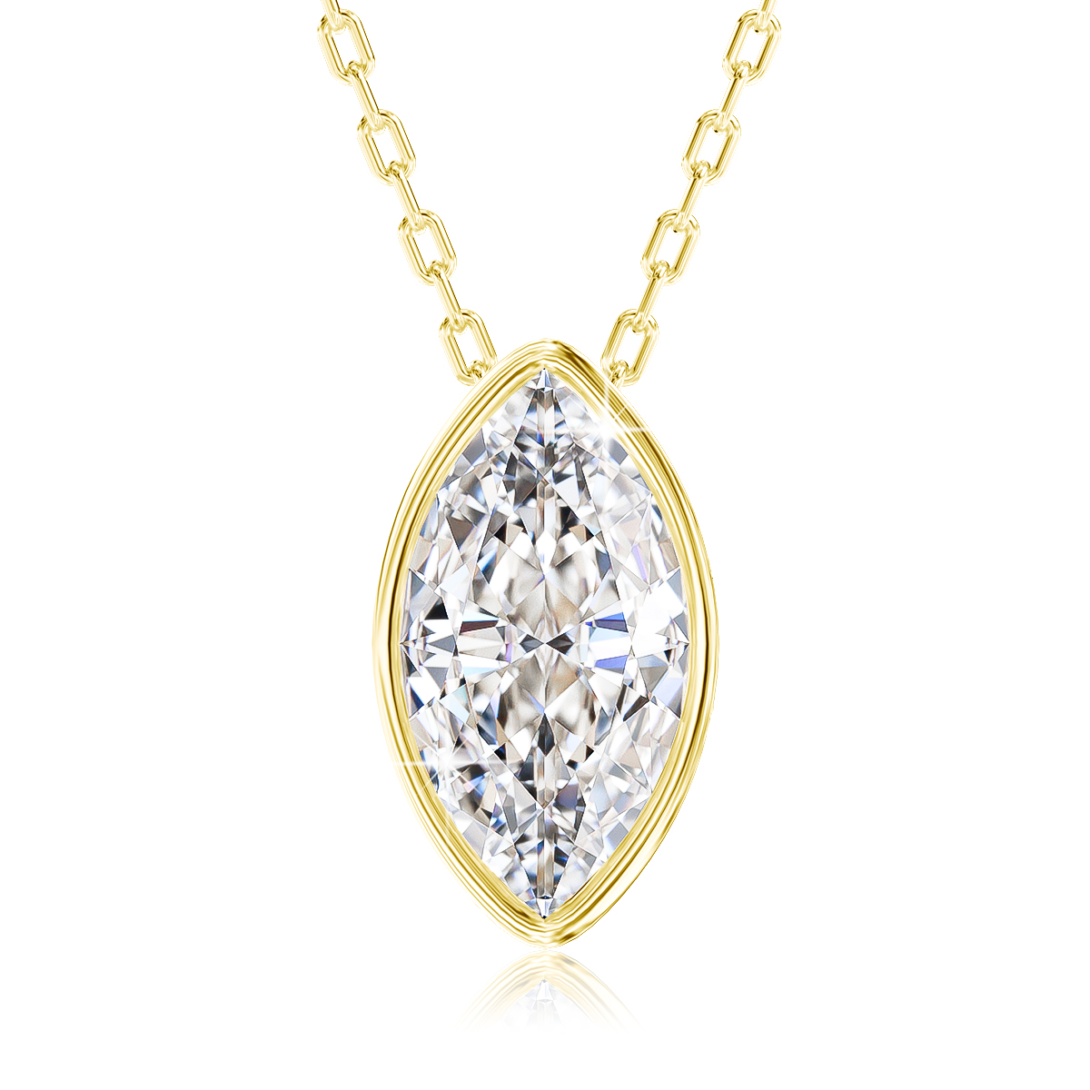 14K Gold Filled Bezel Set Marq - Bezels Set Pendant incelemesi ve fiyatı