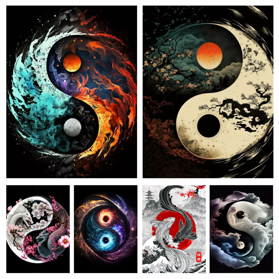 1PC frameless Yin Yang Tree 5D - Resin Craft Kit incelemesi ve fiyatı