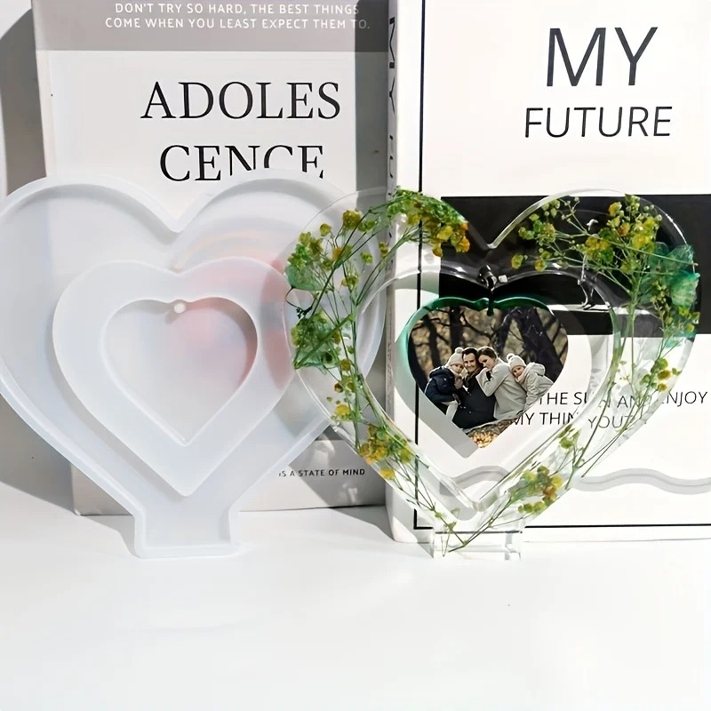Heart Resin Molds, 2 Pieces Lo - Gold Foil Flakes incelemesi ve fiyatı