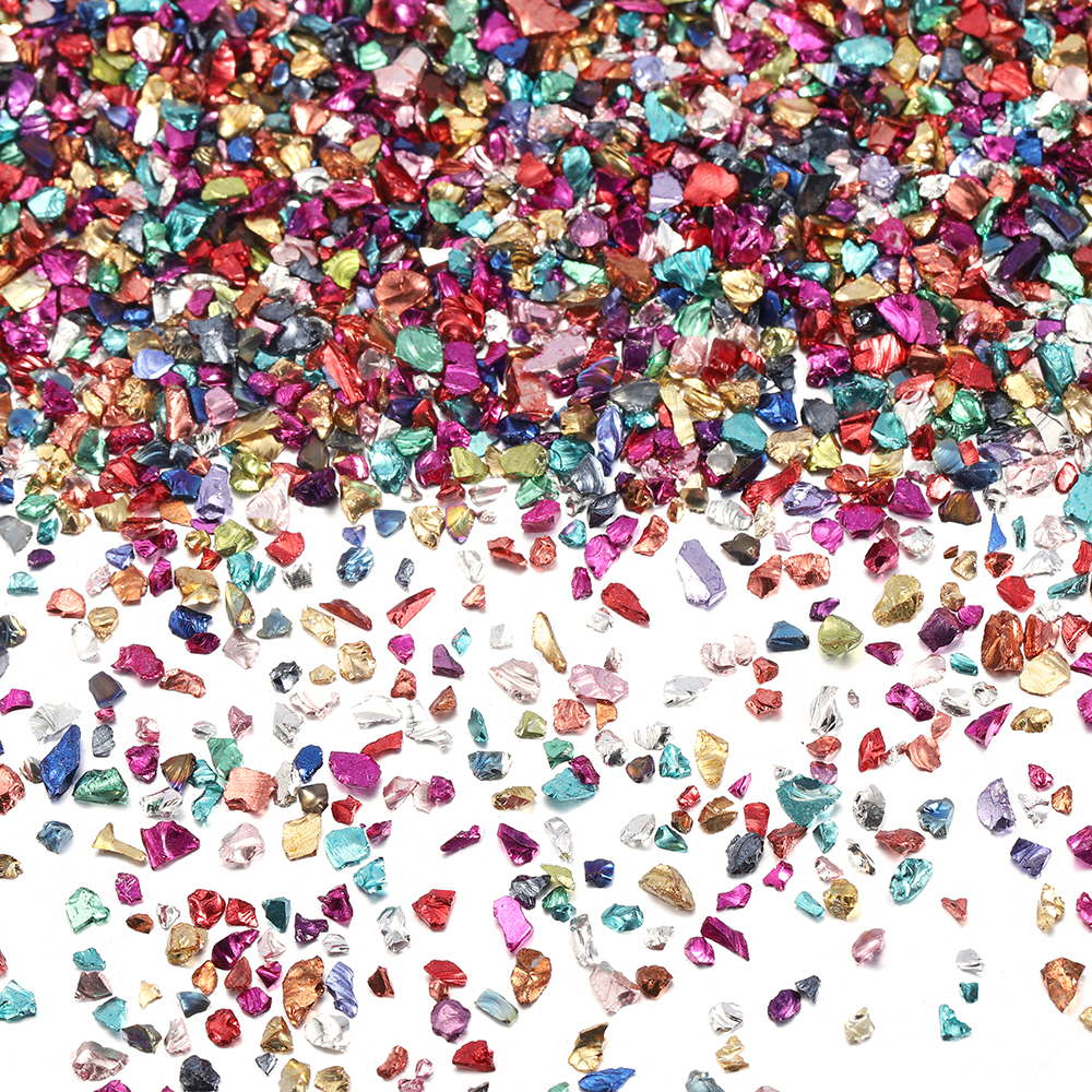 20g Crushed Glass Stones 26 Co - Gold Foil Flakes incelemesi ve fiyatı