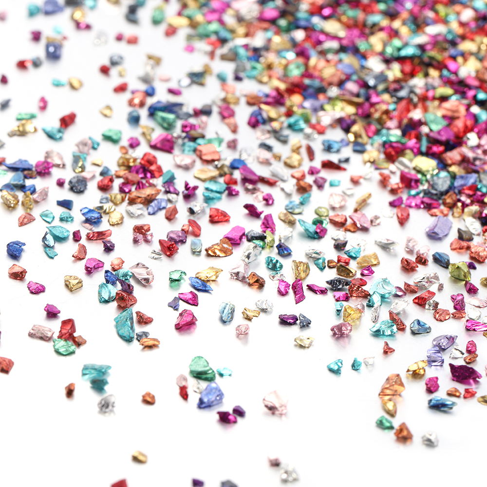 20g Crushed Glass Stones 26 Co - Gold Foil Flakes incelemesi ve fiyatı