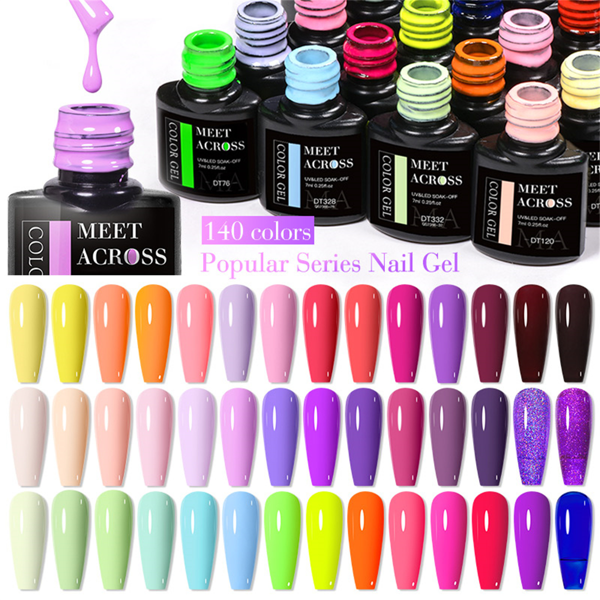 8pcs Gel Nail Polish Set HEMA  - Resin Glitter Pack incelemesi ve fiyatı
