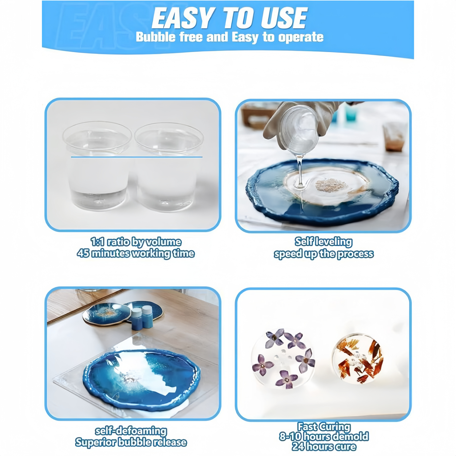 16.9oz Clear Epoxy Resin Kit C - Resin Jewelry Kit incelemesi ve fiyatı