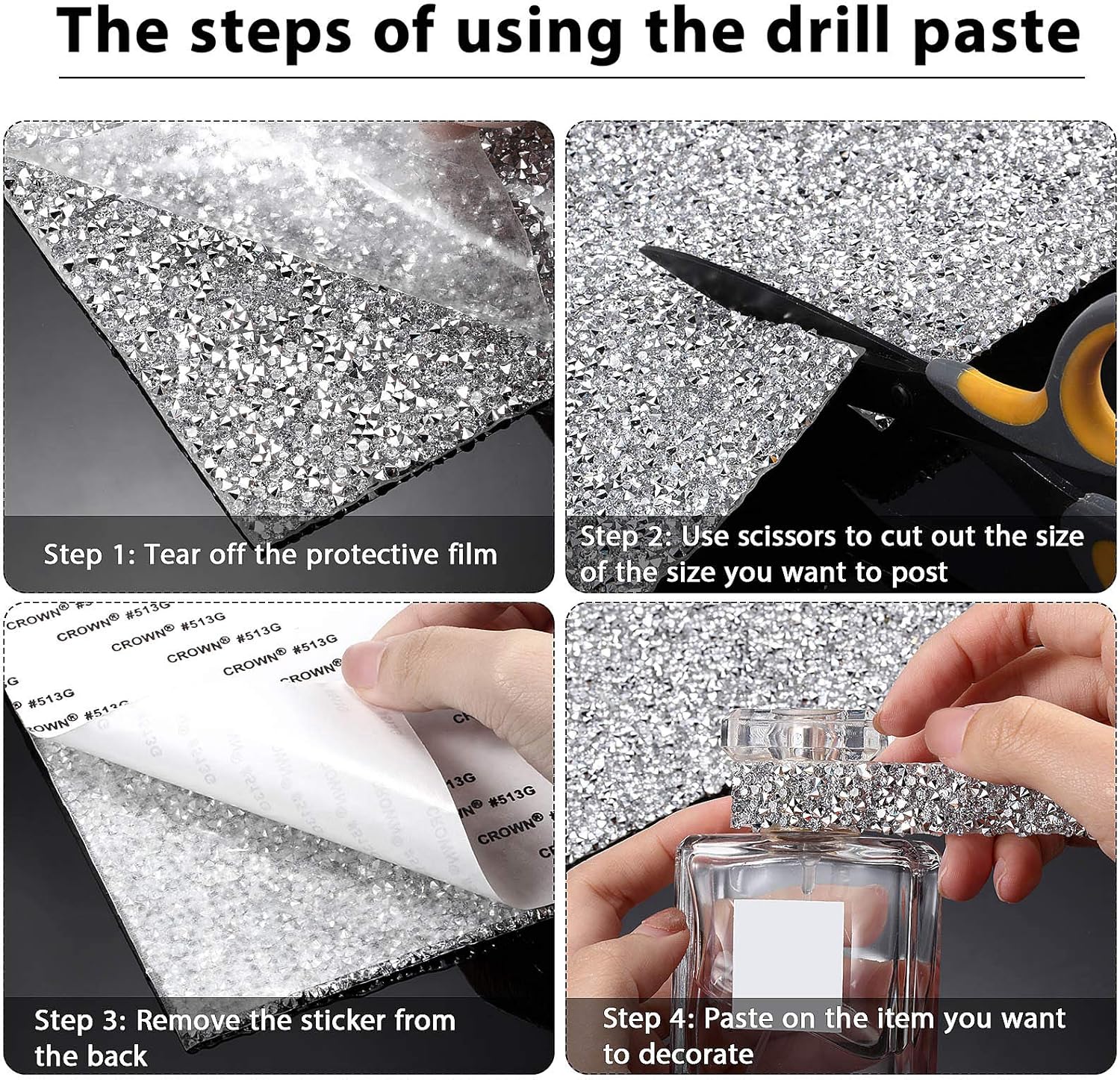 Crystal Rhinestone Sticker She - Resin Crafts Diy incelemesi ve fiyatı