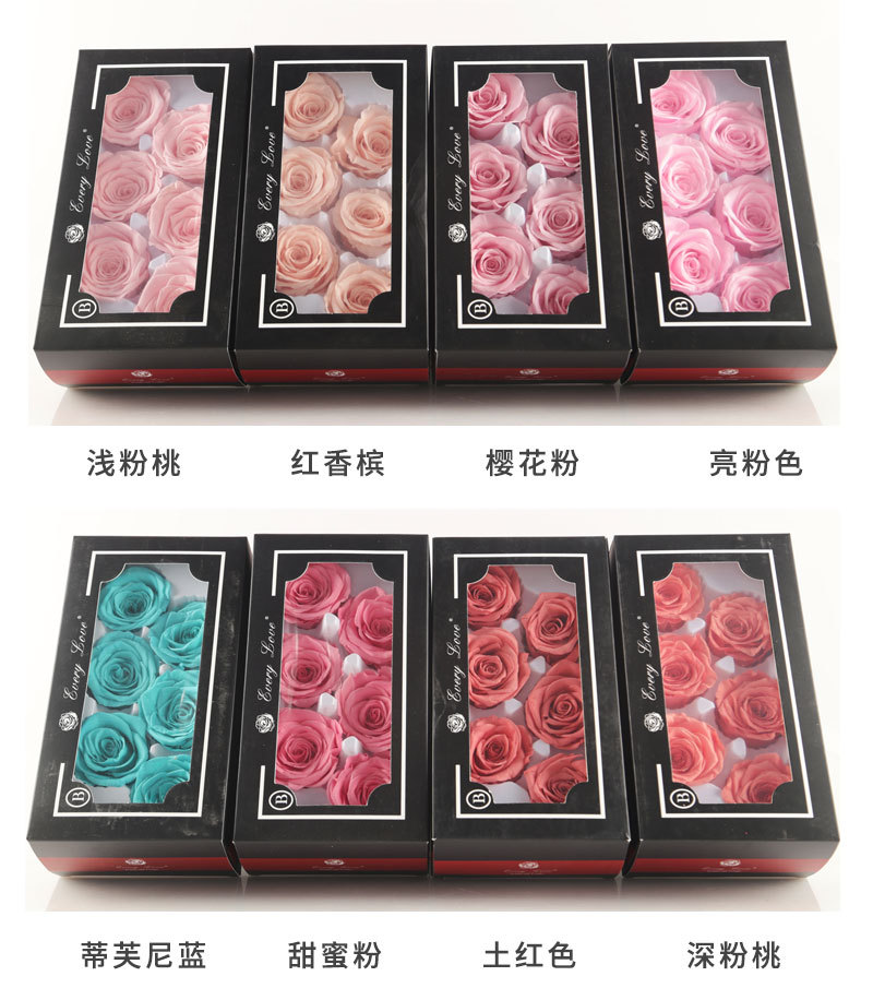 6pcs Eternal Rose Flower Heads - Dried Flower Bulk incelemesi ve fiyatı