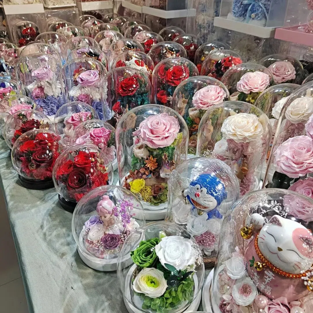 6pcs Eternal Rose Flower Heads - Dried Flower Bulk incelemesi ve fiyatı