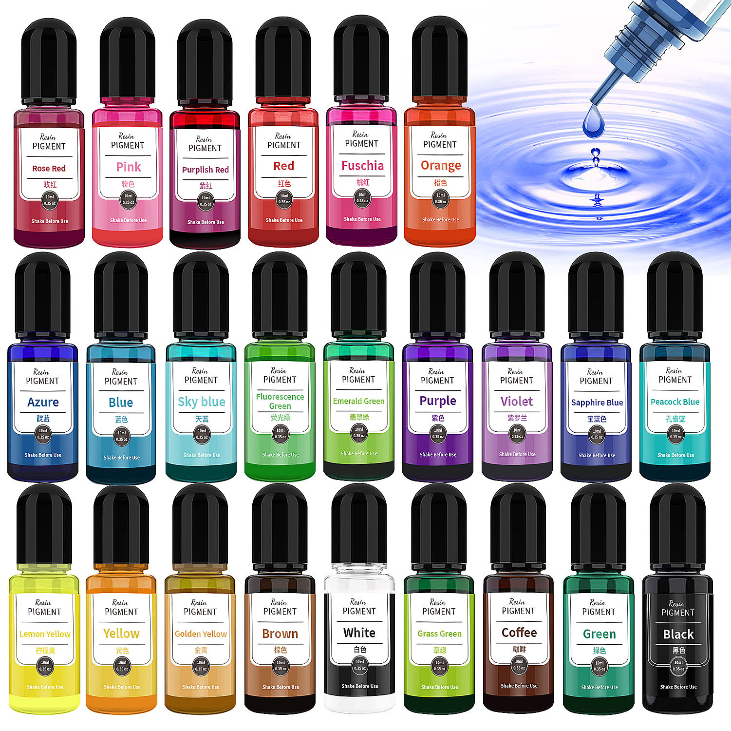 24/30 Colors Set 10ml Epoxy Re - Resin Pigment Set incelemesi ve fiyatı