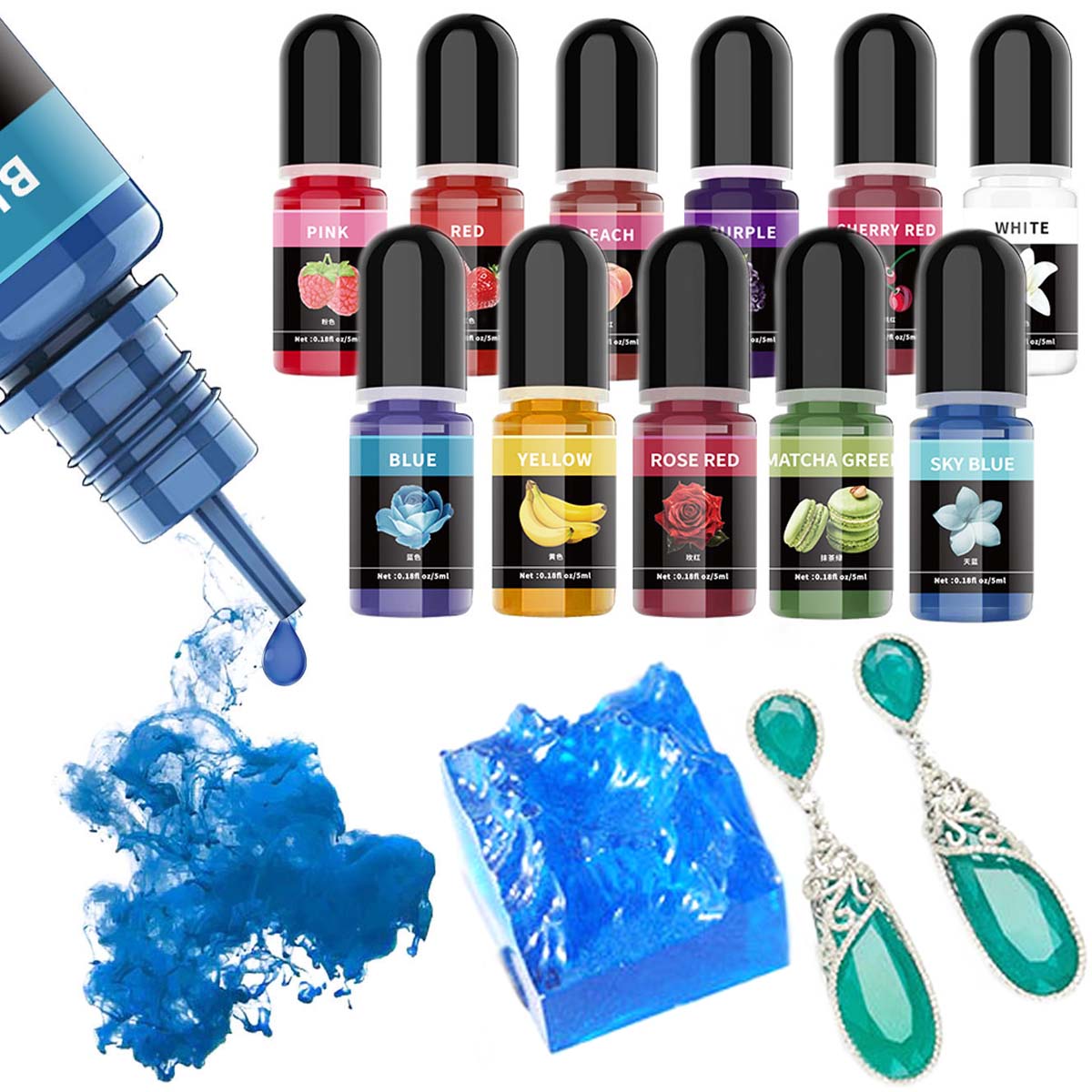 5ml/Bottle Epoxy Resin Pigment - Epoxy Uv Resin Kit incelemesi ve fiyatı